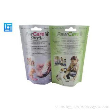 FDA  Food Grade Gray Stand Up Pouch Packaging Heat Sealing